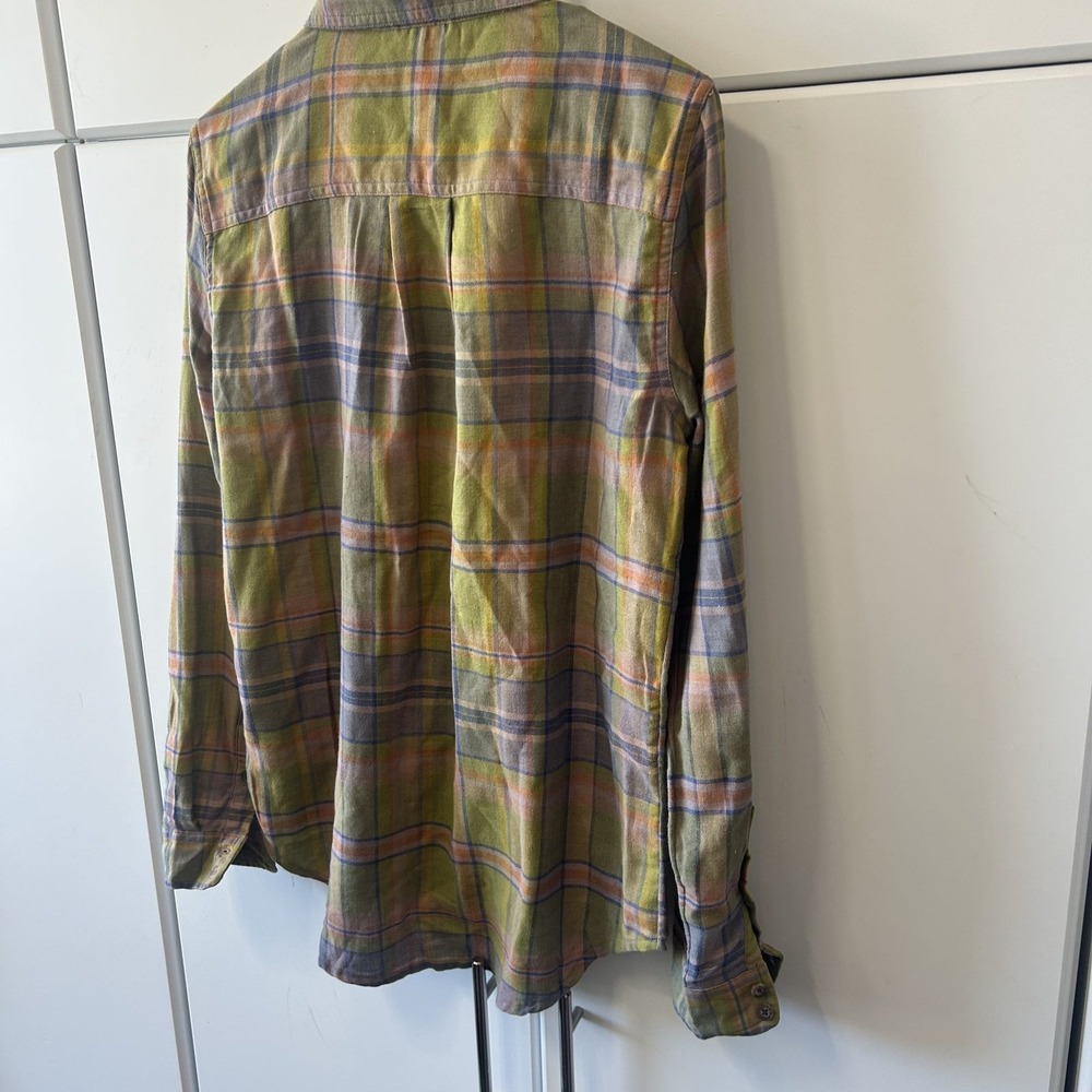 Toad&Co Mens Small Green Purple Plaid Flannel Button Down Shirt Long Sleeve - Picture 12 of 12